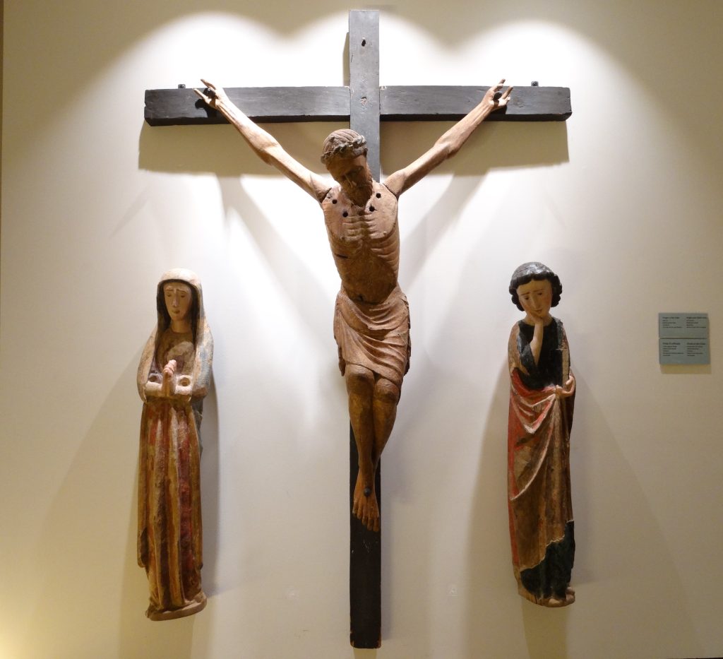 Cristo
Talla en madera. Segunda mitad del siglo XIV
Procede de la parroquia de Nuestra Señora de la Asunción de Cariñena (Zaragoza)
